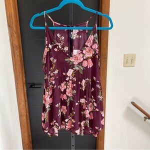 American Eagle Outfitters Burgundy Floral top